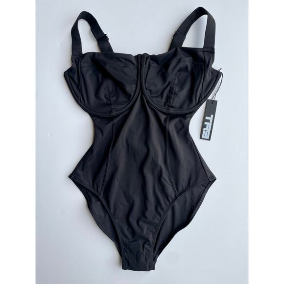 TA3 Lifty One Piece Swimsuit Corset Sculpting Black Size Small Regular/Long JK - Picture 3 of 10